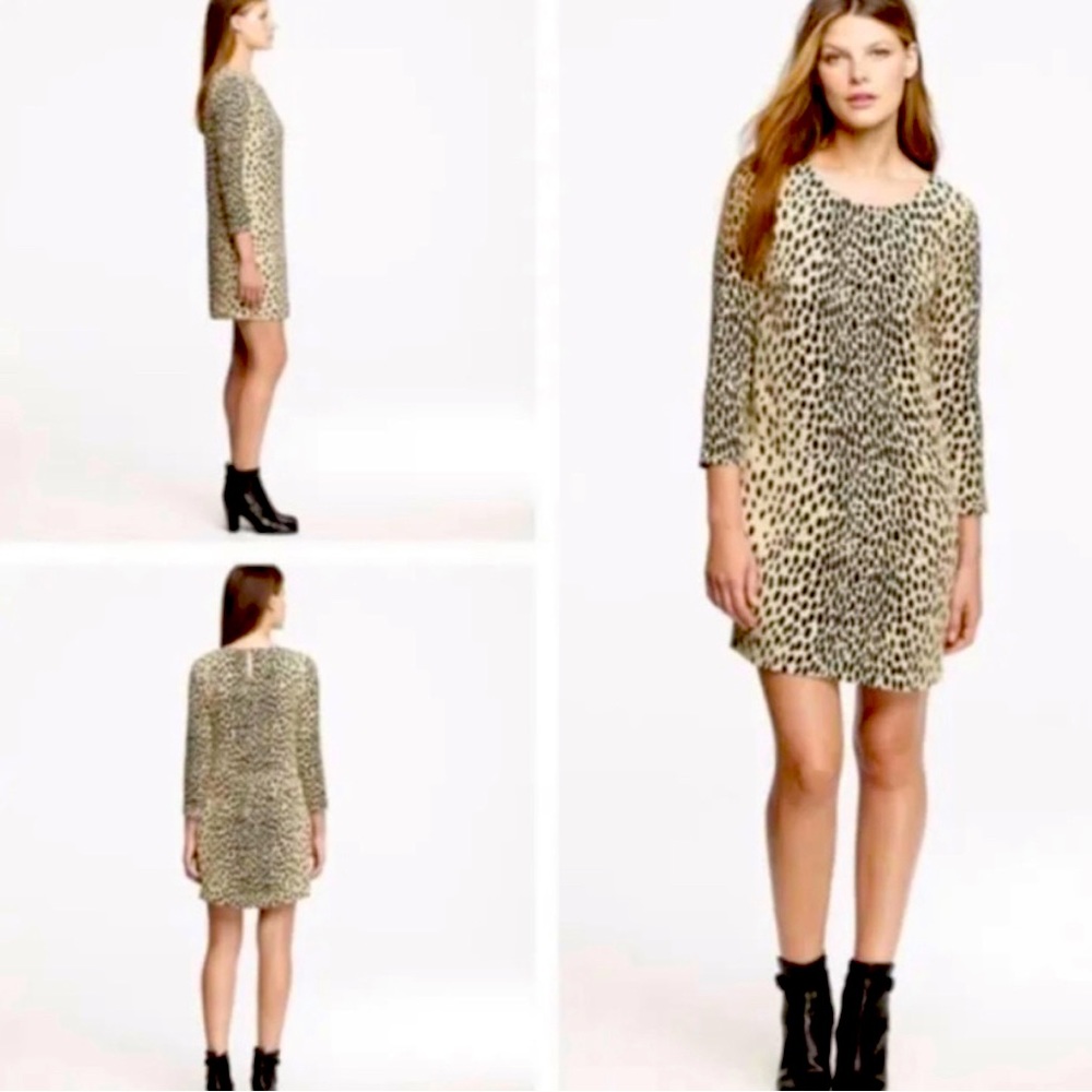 SOLD jcrew dress leopard cheetah size 0